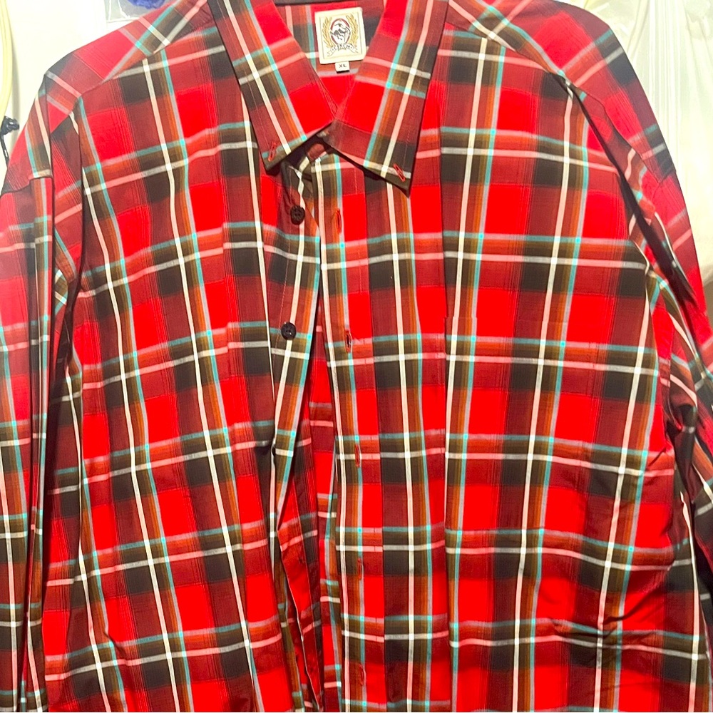 Cinch plaid button up shirt